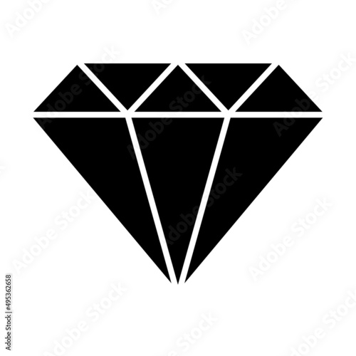 Simple black diamond vector icon
