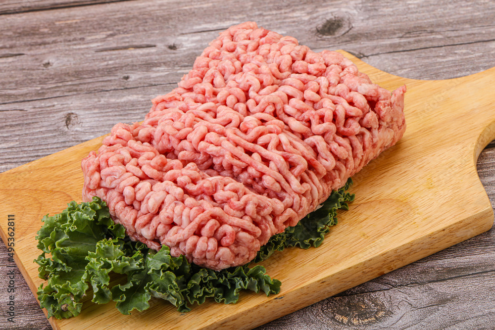 Raw pork minced meat for cooking Raw pork minced meat for cooking