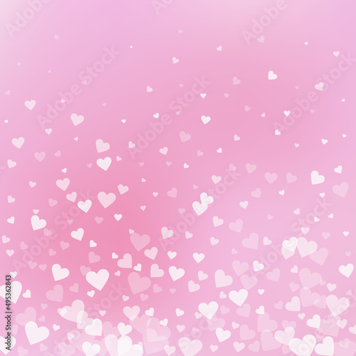 White heart love confettis. Valentine's day gradie photo