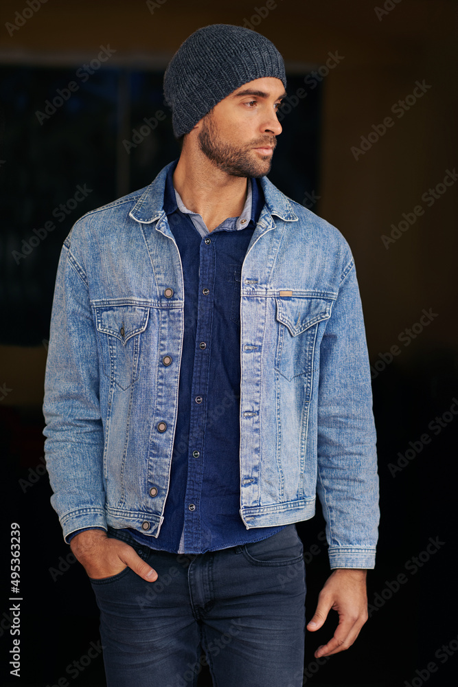 Check it out. Cropped shot of a fashionable young man dressed in denim clothing. Check it out. Cropped shot of a fashionable young man dressed in denim clothing.