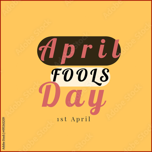 April Fools day typography banner.
