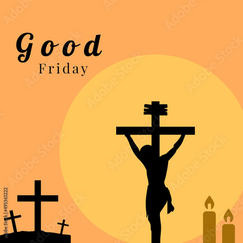 Good Friday for christian religious occasion banner.