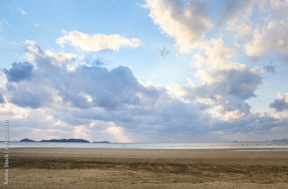 The sky seen from the beach. magnificent clouds The sky seen from the beach. magnificent clouds