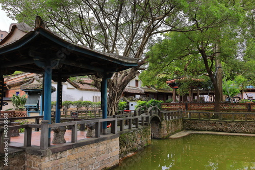 Lin family garden with elegant mansion and classic Chinese garden architectures in Banqiao District, New Taipei City, Taiwan