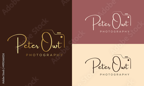 Camera photography logo icon vector template