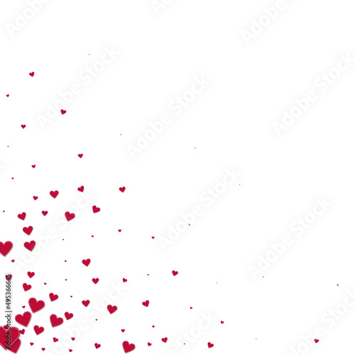 Red heart love confettis. Valentine s day corner b