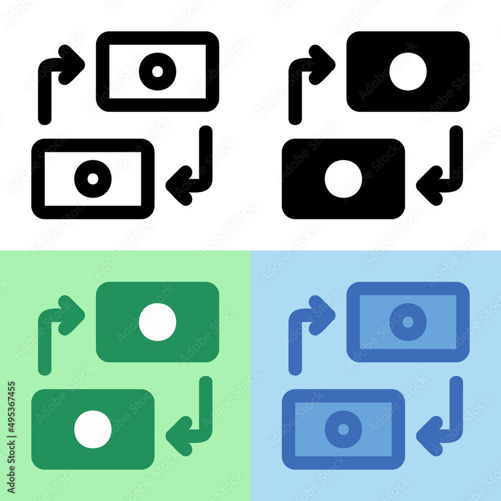 Illustration vector graphic of Transaction Icon. Perfect for user interface, new application, etc Illustration vector graphic of Transaction Icon. Perfect for user interface, new application, etc