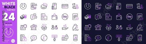 Stress protection, Payment protection and Stress line icons for website, printing. Collection of Loyalty star, Checked calculation, Employee benefits icons. Wallet, Pie chart. Vector