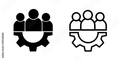 Leadership icon in a flat style vector illustration