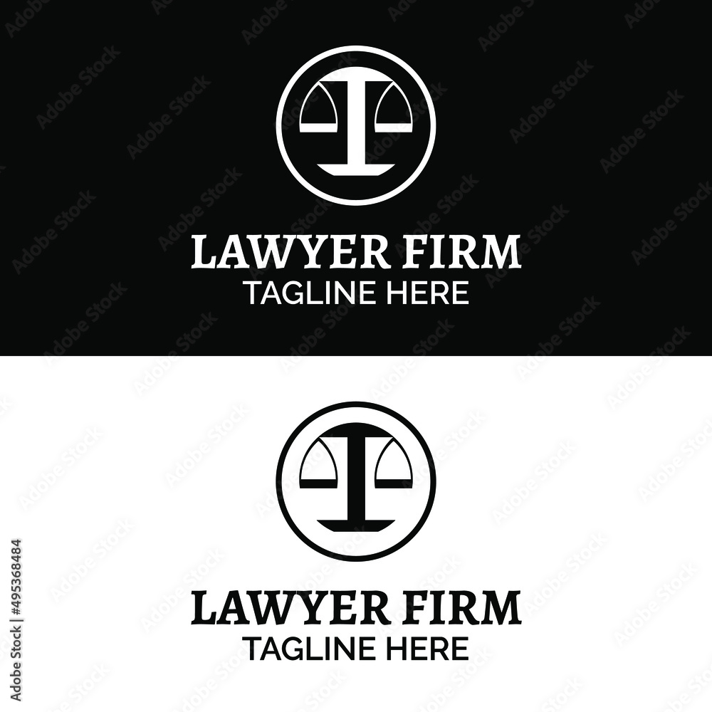 Balance Scale in simple flat style for lawyer firm advocate legal company and justice law identity logo design vector Balance Scale in simple flat style for lawyer firm advocate legal company and justice law identity logo design vector