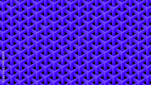 Seamless repeating geometric pattern illustration textile design circle square triangle polygon 3D