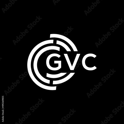 GVC letter logo design on black background. GVC  creative initials letter logo concept. GVC letter design. photo