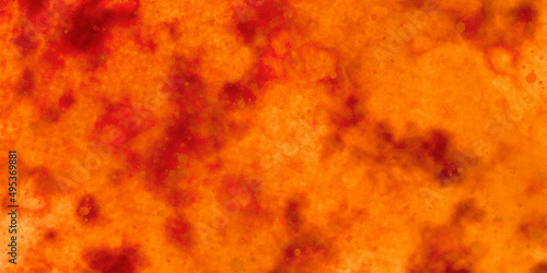 Red and yellow background and abstract background, uneven surface, coating abstract blaze fire flame texture or background. Wall grunge texture with red tones. Vintage red abstract grunge.