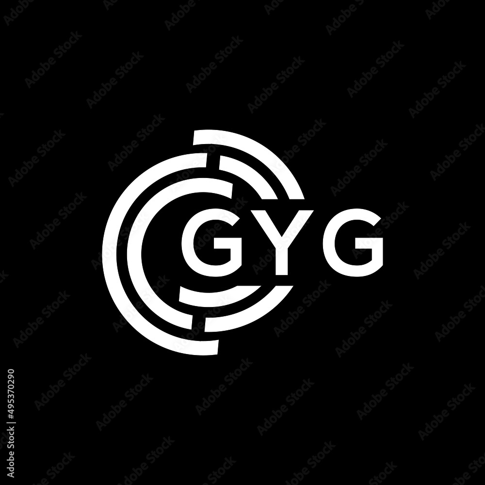 GYG letter logo design on black background. GYG creative initials letter logo concept. GYG letter design. GYG letter logo design on black background. GYG creative initials letter logo concept. GYG letter design.