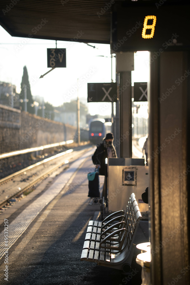 person on a station