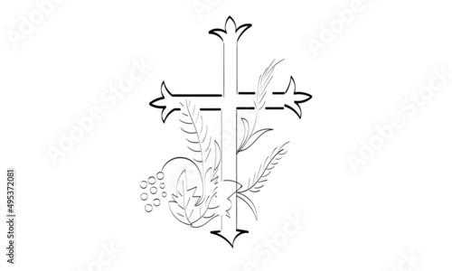 He is Risen Easter Background. Illustration for print or use as poster, card, flyer, Tattoo or T Shirt
