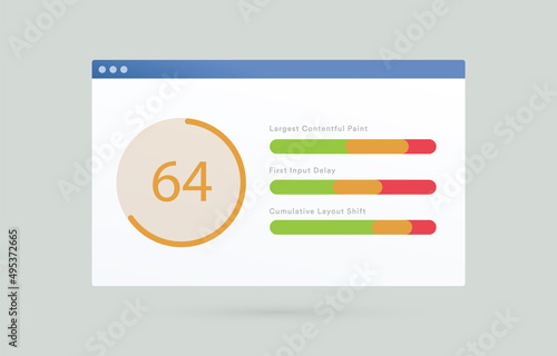 Core Web Vitals - seo concept flat vector illustration