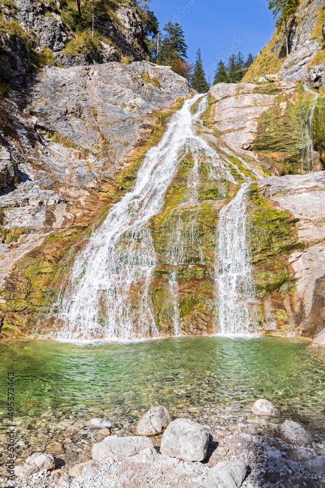 Glasbach Waterfall in Bavarian Prealps Glasbach Waterfall in Bavarian Prealps