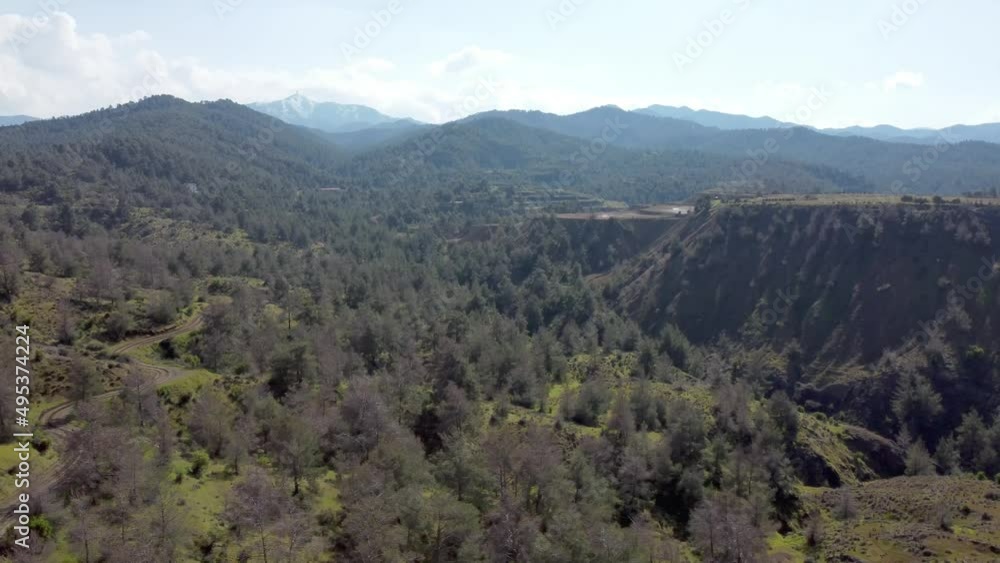 Forests and roads in spring in Cyprus Forests and roads in spring in Cyprus