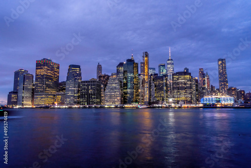 Blick von Brooklyn Heights Brooklyn Bridge Park 1 auf Lower Manhattan New York USA © EyeAmAmazed