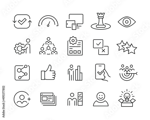 User Experience Icons - Vector Line. Editable Stroke. 