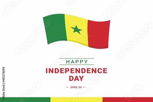 Senegal Independence Day. Vector Illustration. The illustration is suitable for banners, flyers, stickers, cards, etc. 