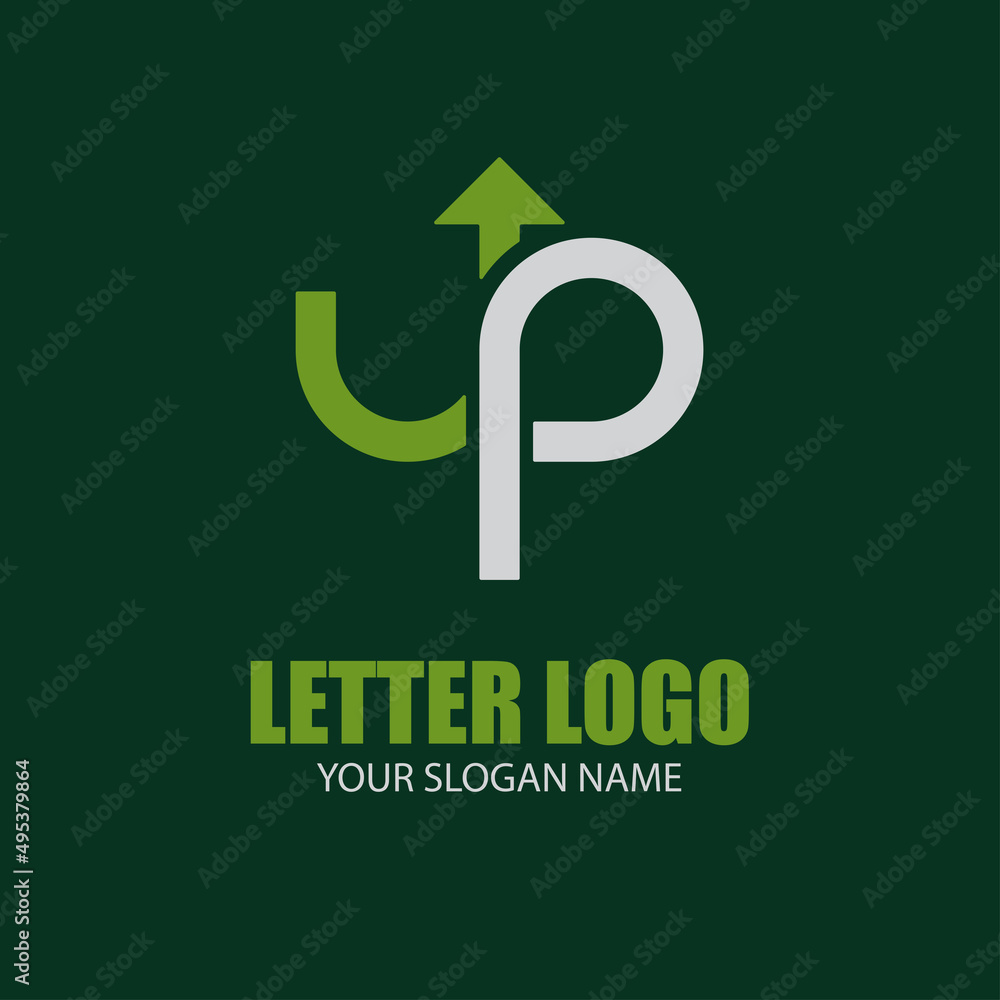 Letter UP icon logo. Vector Stock Vector | Adobe Stock