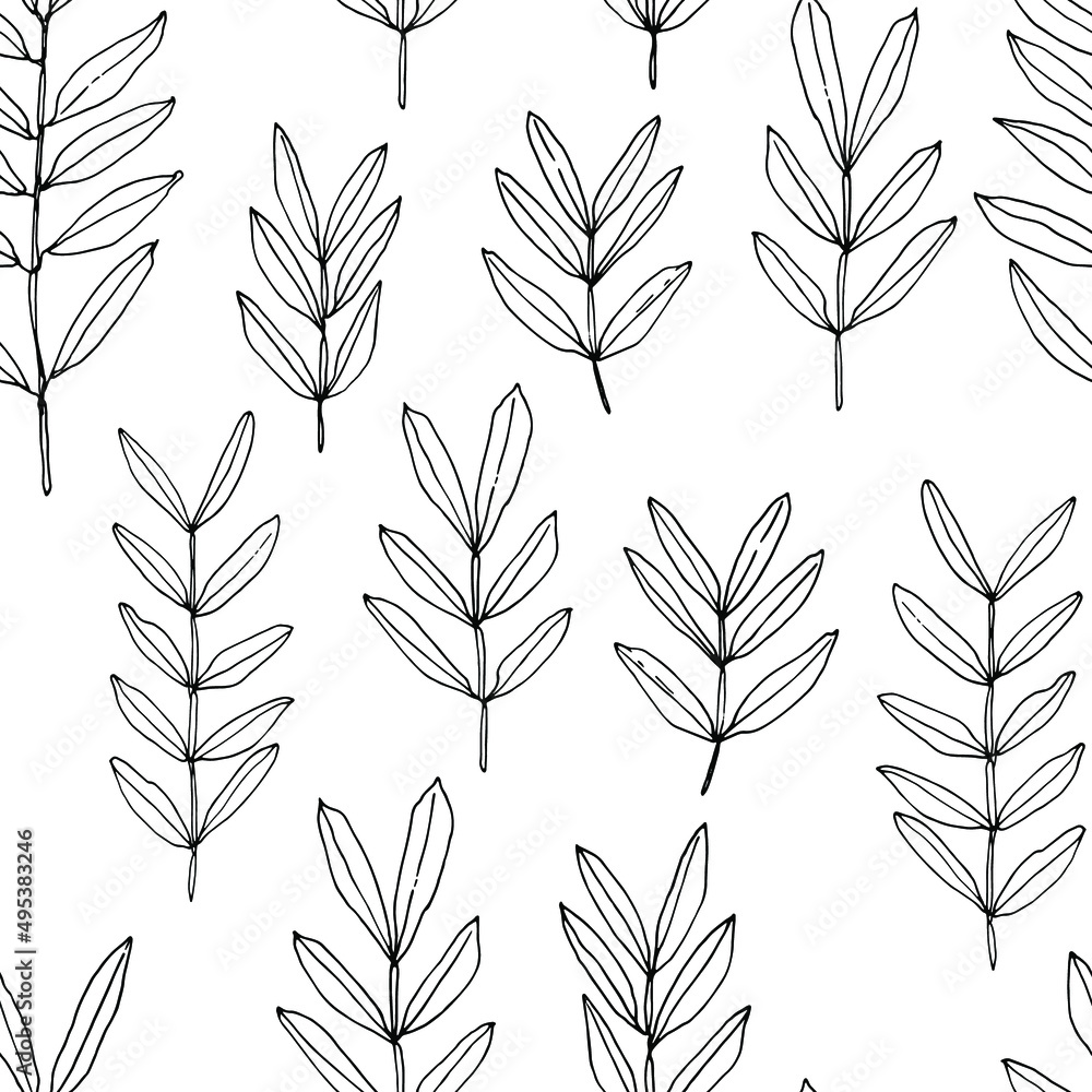 Roses Flowers black line pattern. Vector sketch of flowers. Roses Flowers black line pattern. Vector sketch of flowers.