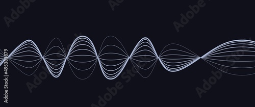Abstract wavy light interpolated on a solid color background vector illustration, good for desktop background, illustration, background.