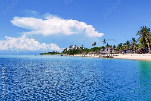 Beautiful landscapes view at Maiga Island, Semporna Sabah, Malaysia.