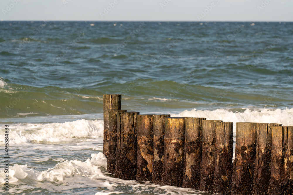 Lahnungen Küstenschutz Wellen Ahrenshoop Ostsee Lahnungen Küstenschutz Wellen Ahrenshoop Ostsee