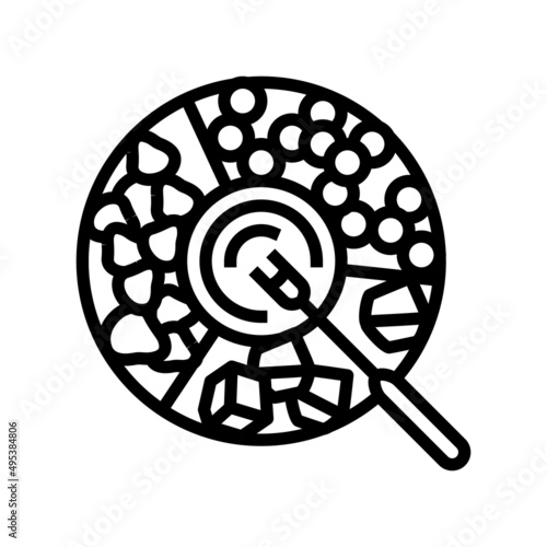 dishes fondue line icon vector. dishes fondue sign. isolated contour symbol black illustration