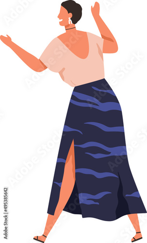 Happy Woman Cartoon Illustration