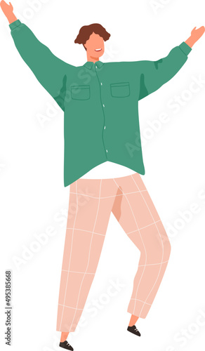 Happy Man Cartoon Illustration
