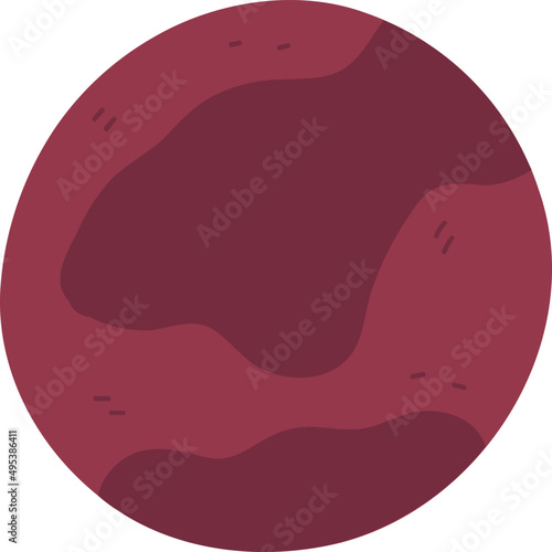 Mars Planet Cartoon Illustration