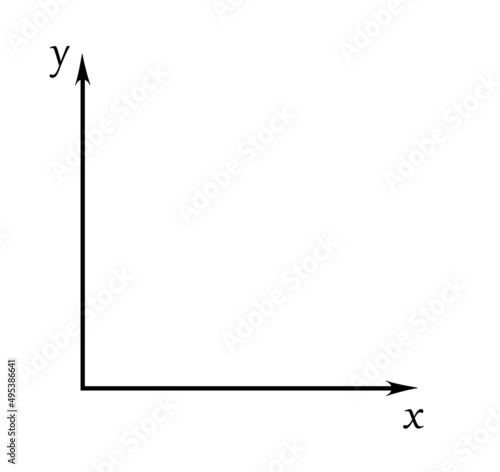 Cartesian coordinate system. vector illustration. template for drawing graphs of trigonometric functions