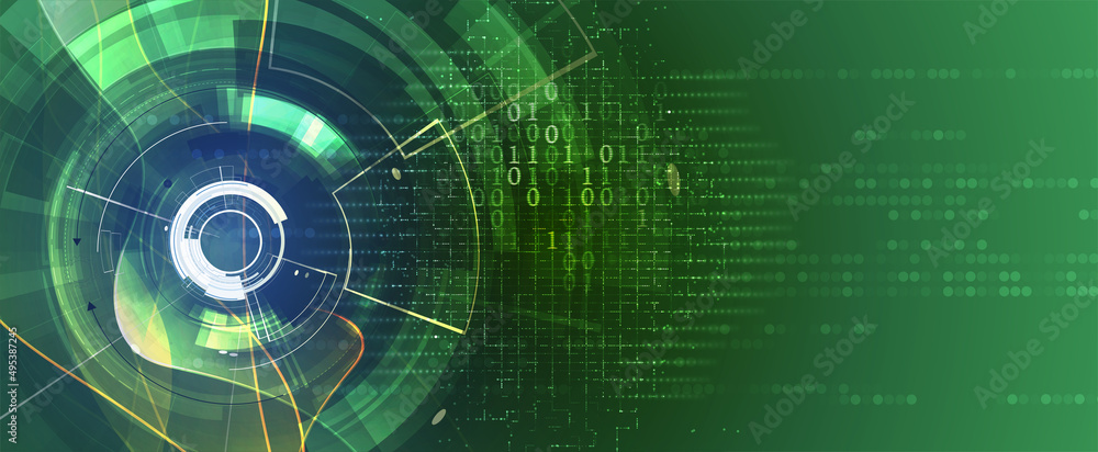 Obraz premium Technology data background, idea of global business solution