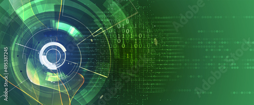 Technology data background, idea of global business solution