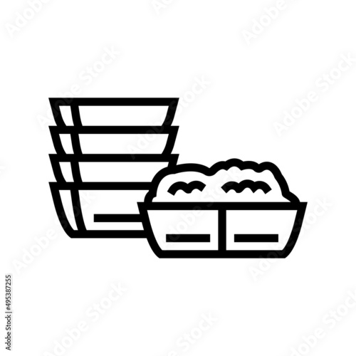 dip fondue line icon vector. dip fondue sign. isolated contour symbol black illustration
