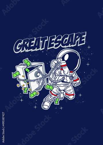 GREAT ESCAPE ASTRONAUT CARTOON
