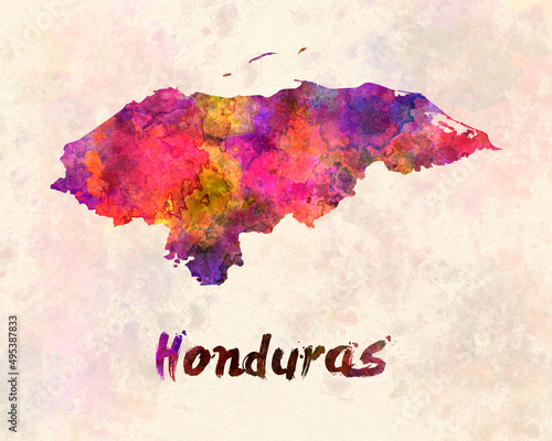 Bilde på lerret Honduras  in watercolor