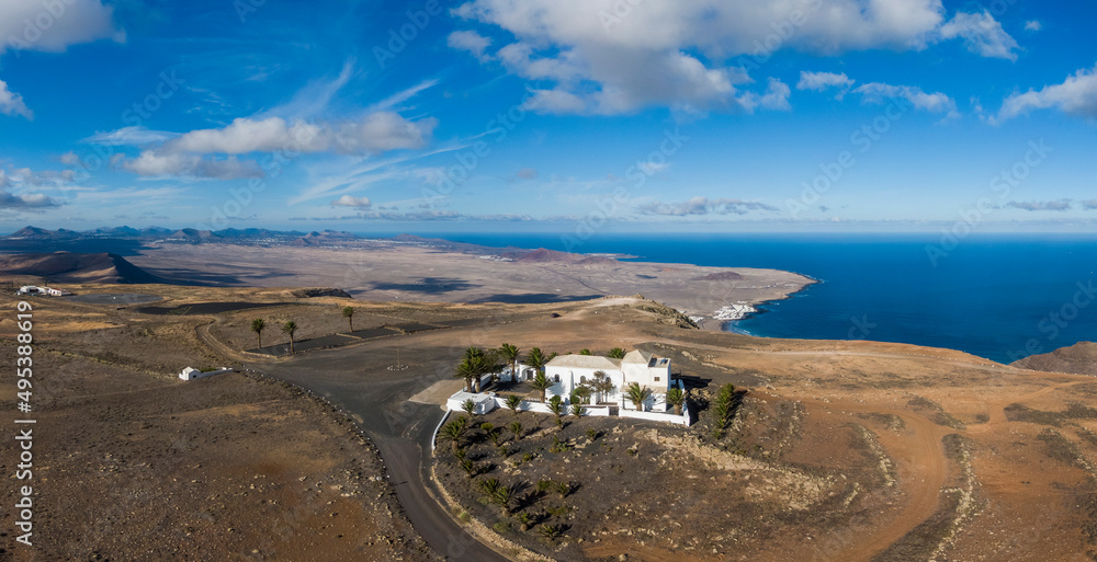 Ermita de las Nieves viewpoint on the spanish island of Lanzarote