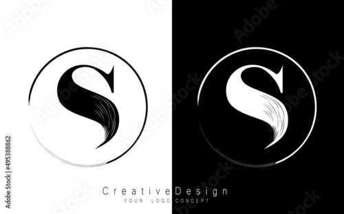 S letter logo design template vector
