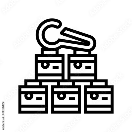 fuel cooking line icon vector. fuel cooking sign. isolated contour symbol black illustration