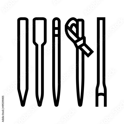 bamboo skewers line icon vector. bamboo skewers sign. isolated contour symbol black illustration