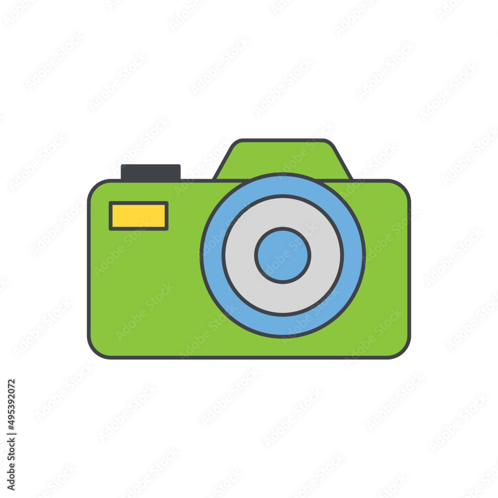 Camera, photography icon in color icon, isolated on white background Camera, photography icon in color icon, isolated on white background