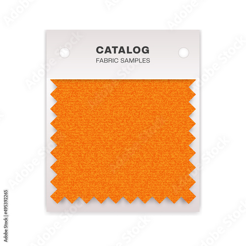 Fabric swatch textile catalog, Cloth sample Vector Illustration photo