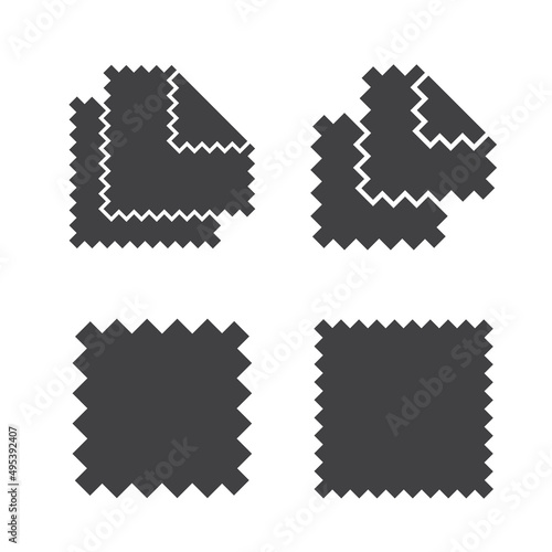 Textile swatch icons, Fabric Sample Icons, Sample material Vector illustration photo