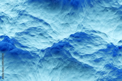 3d illustration of water wave transparent surface with air bubbles