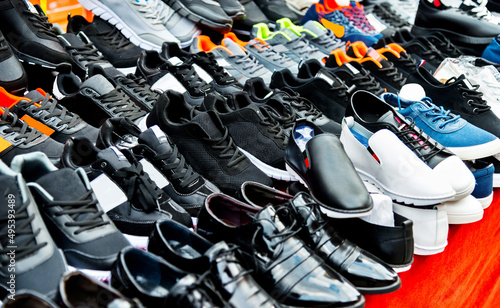 Lots of sport shoes on sale
